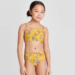 Girls Art Class Yellow Floral Bikini